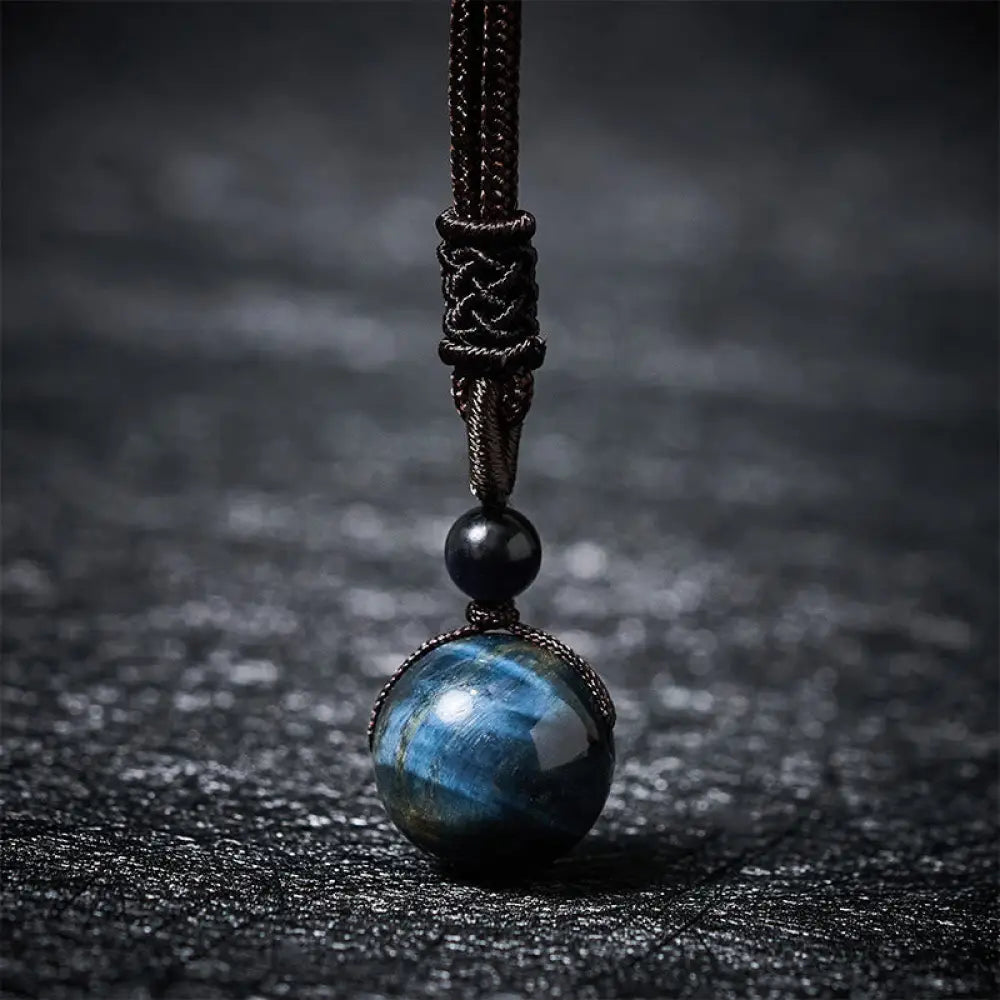 Buddha Stones Tiger’s Eye Silver Sheen Obsidian Gold Sheen Obsidian Rainbow Obsidian Positive Necklace Pendant - BWOOOH