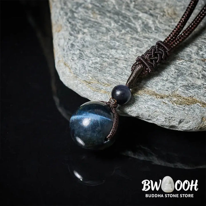 Buddha Stones Tiger’s Eye Silver Sheen Obsidian Gold Sheen Obsidian Rainbow Obsidian Positive Necklace Pendant - BWOOOH