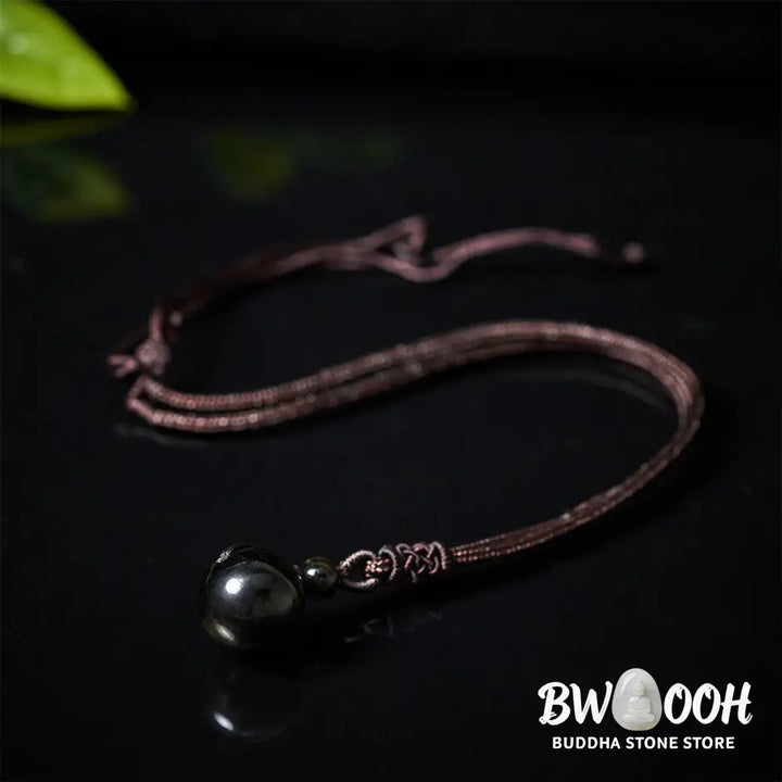 Buddha Stones Tiger’s Eye Silver Sheen Obsidian Gold Sheen Obsidian Rainbow Obsidian Positive Necklace Pendant - BWOOOH