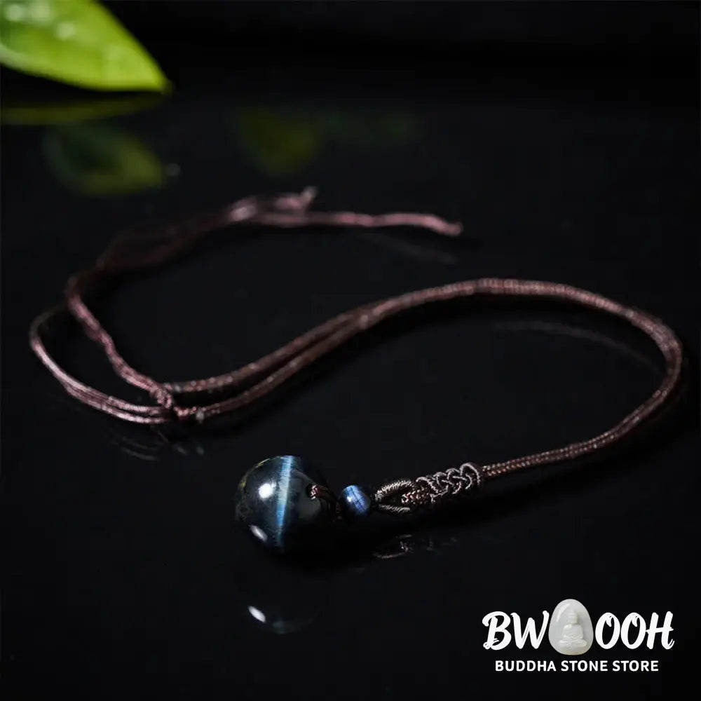 Buddha Stones Tiger’s Eye Silver Sheen Obsidian Gold Sheen Obsidian Rainbow Obsidian Positive Necklace Pendant - BWOOOH