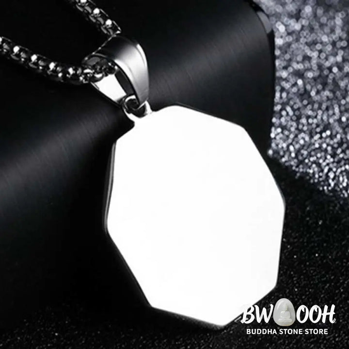 Buddha Stones Titanium Steel Bagua Yin Yang Pattern Balance Necklace Pendant - BWOOOH - Necklaces &amp; Pendants