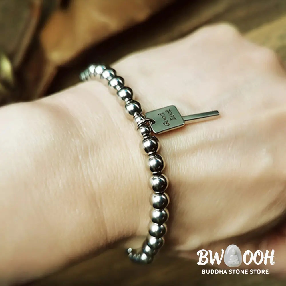 Buddha Stones Titanium Steel Good Luck Balance Bracelet - BWOOOH - Bracelet
