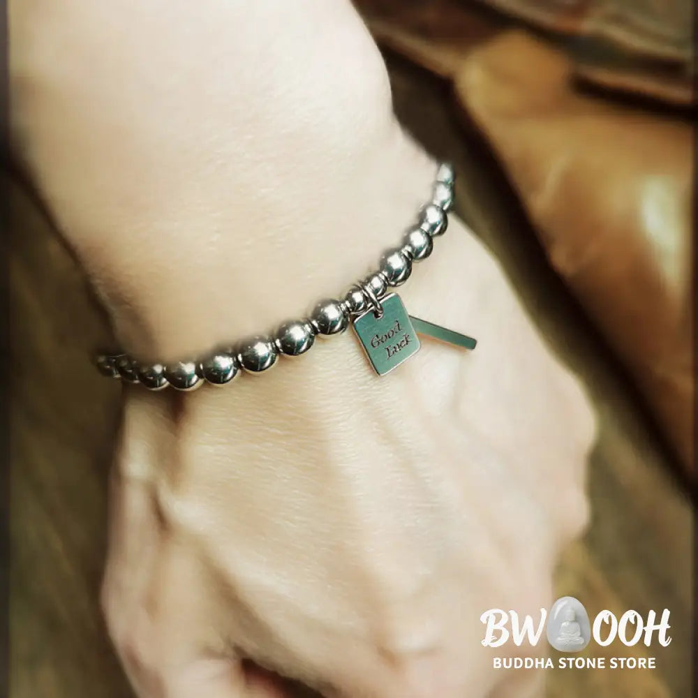 Buddha Stones Titanium Steel Good Luck Balance Bracelet - BWOOOH - Bracelet