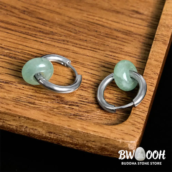 Buddha Stones Titanium Steel Strengthen Earrings - Titanium Steel Posts - Earrings