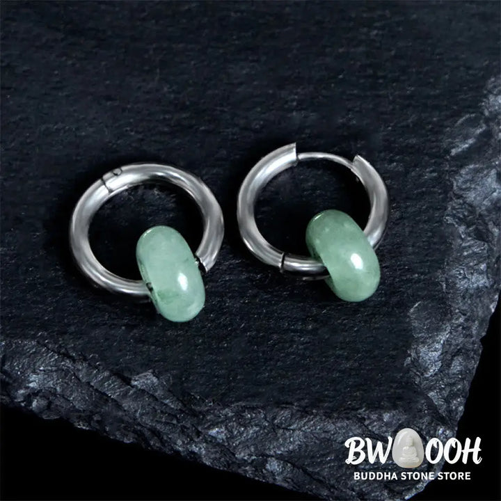 Buddha Stones Titanium Steel Strengthen Earrings - Titanium Steel Posts - Earrings