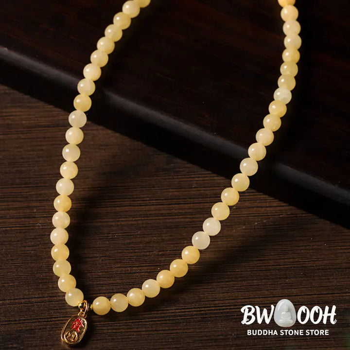 Buddha Stones Topaz Beads Jade Cube Double Circle Wealth Bracelet - BWOOOH - Topaz(Wrist Circumference: