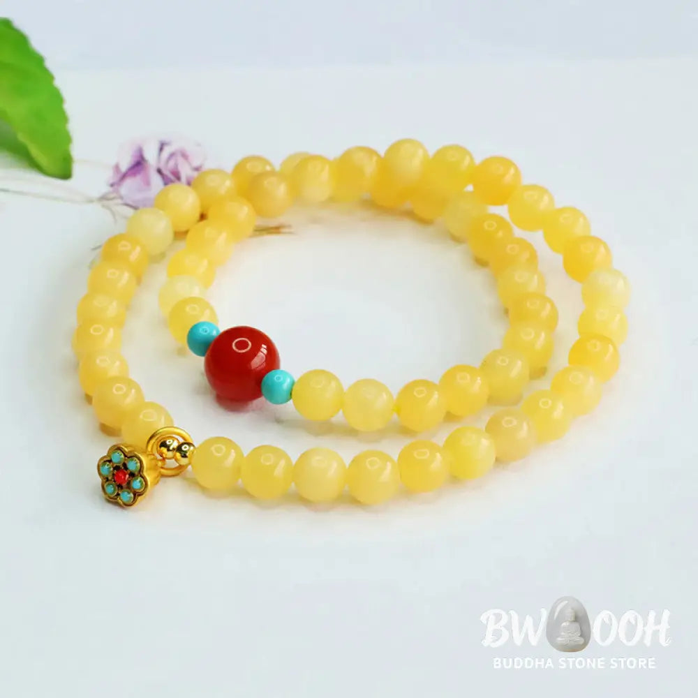 Buddha Stones Topaz Red Agate Bead Fortune Bracelet - BWOOOH - Topaz(Wrist Circumference: 15-17cm) - Bracelet