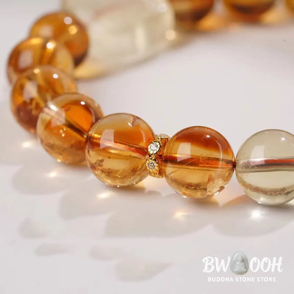 Buddha Stones Topaz Zashi Lhamo Kindness Bracelet - BWOOOH - Topaz(Wrist Circumference: 14-16cm) - Bracelet