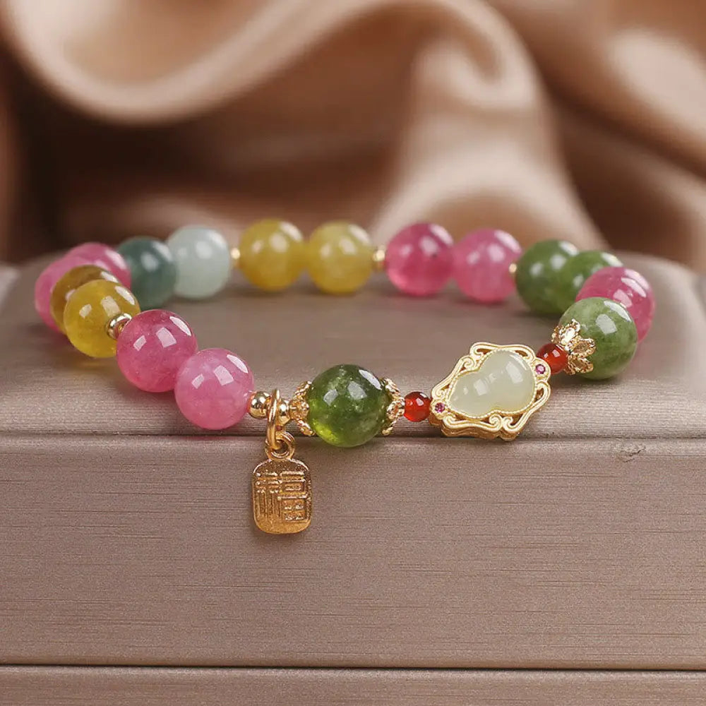 BWOOOH Tourmaline Fu Character Love Bracelet - BWOOOH - Tourmaline(Wrist Circumference: 14-16cm) - Bracelet