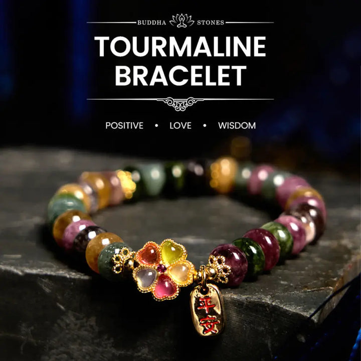 BWOOOH Tourmaline Jade Safe And Well Love Bracelet - BWOOOH - Tourmaline(Wrist Circumference: 14-16cm) - Bracelet