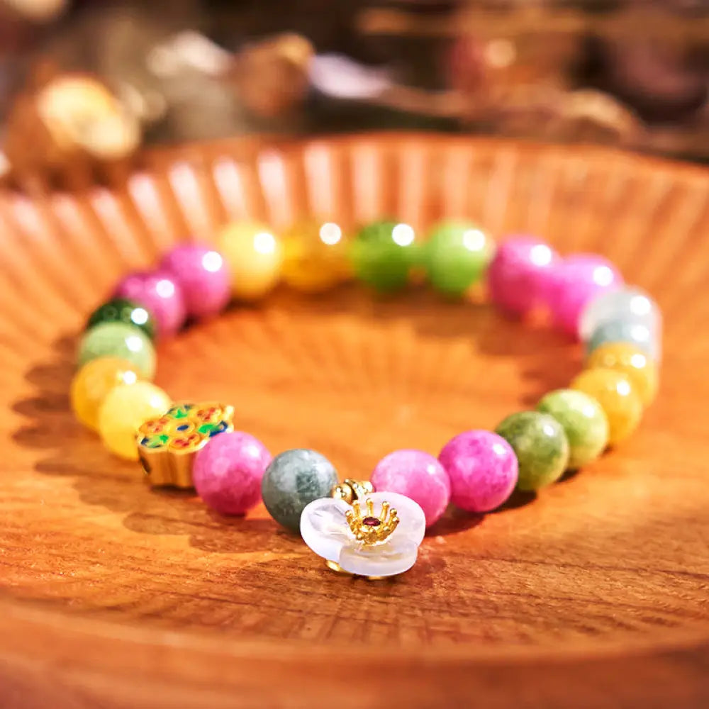 BWOOOH Tourmaline Wisdom Flower Bracelet - BWOOOH - Tourmaline(Wrist Circumference: 14-16cm) - Bracelet