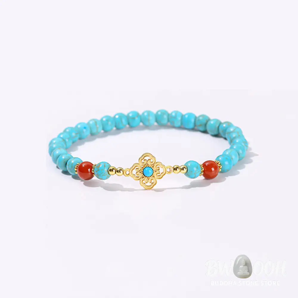 Buddha Stones Turquoise Bead Protection Balance Bracelet - BWOOOH - Turquoise(Purification♥Protection) - Bracelet