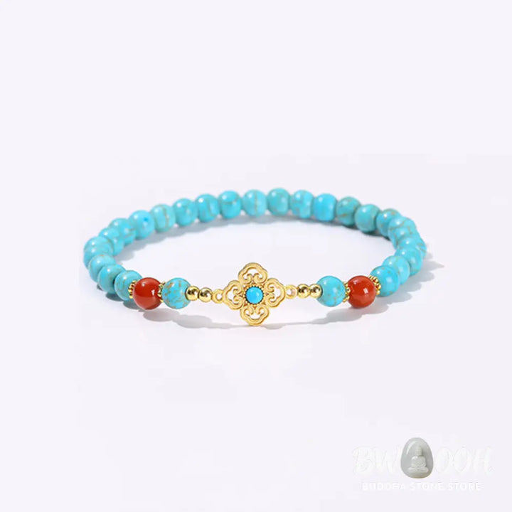 Buddha Stones Turquoise Bead Protection Balance Bracelet - BWOOOH - Turquoise(Purification♥Protection) - Bracelet