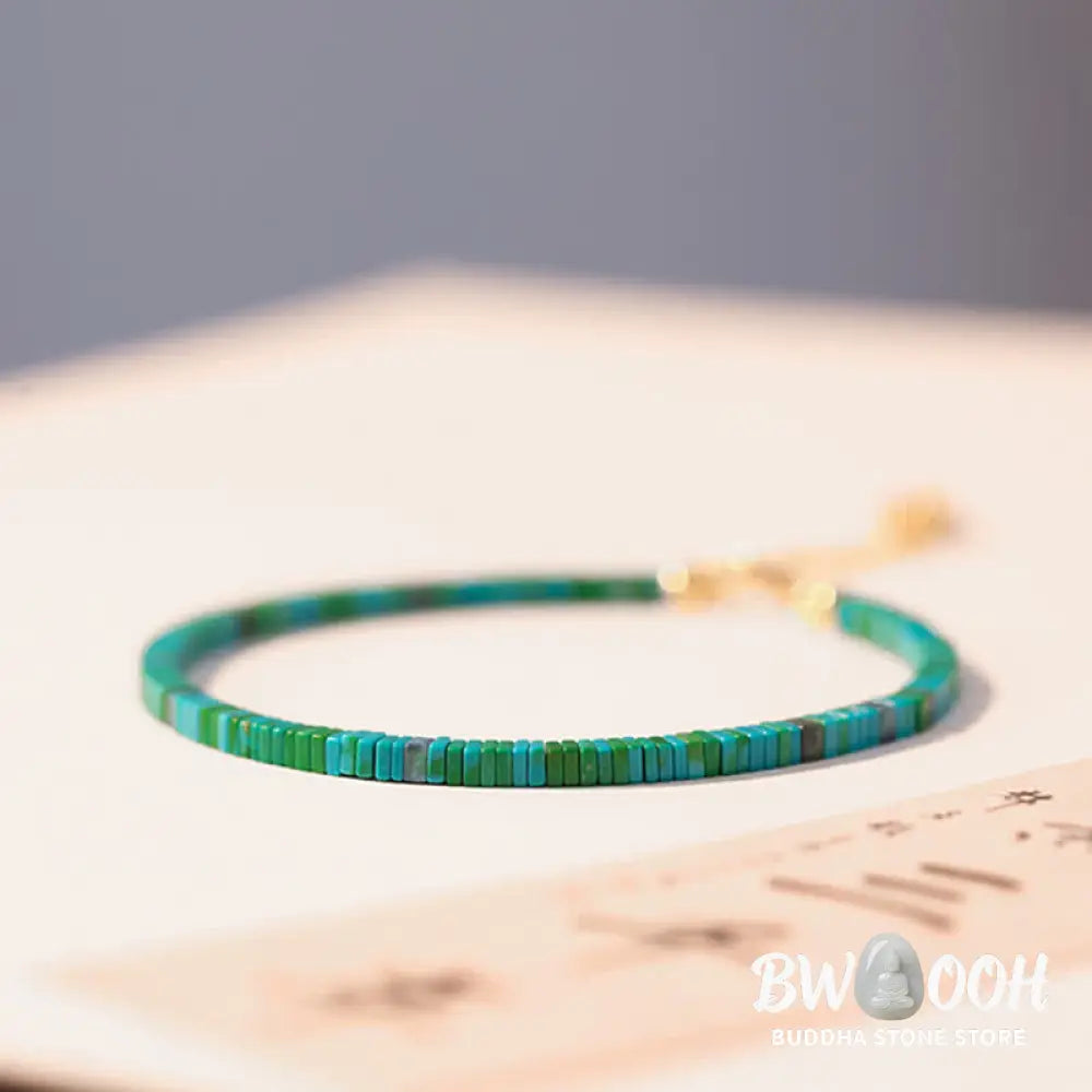 BWOOOH Turquoise Beaded Friendship Strength Chain Bracelet | natural stone spiritual bracelet for healing and mindful living