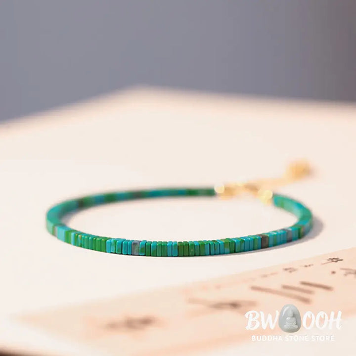 BWOOOH Turquoise Beaded Friendship Strength Chain Bracelet | natural stone spiritual bracelet for healing and mindful living