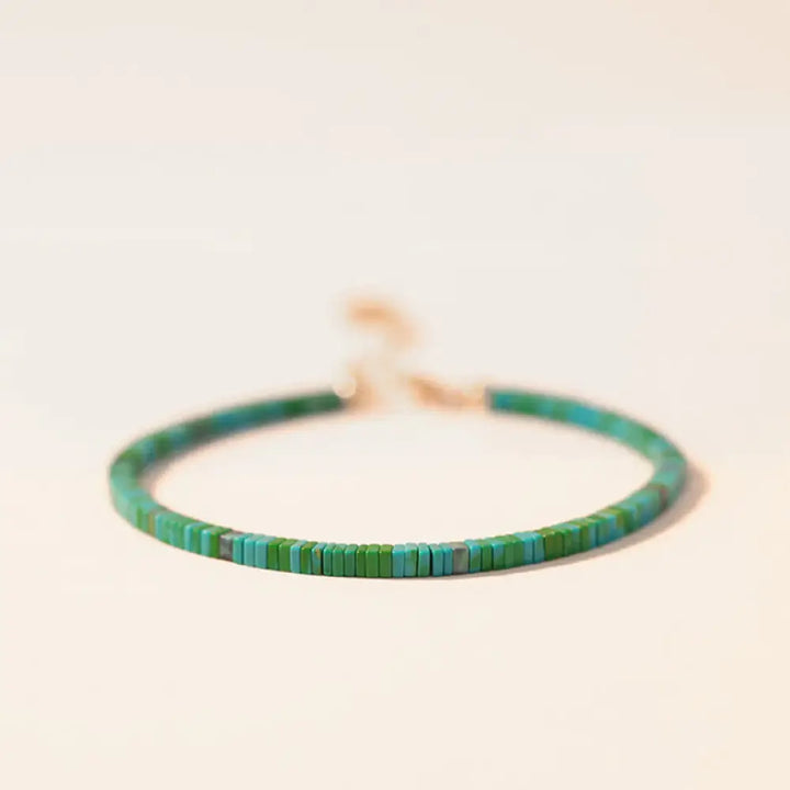 BWOOOH Turquoise Beaded Friendship Strength Chain Bracelet | natural stone spiritual bracelet for healing and mindful living