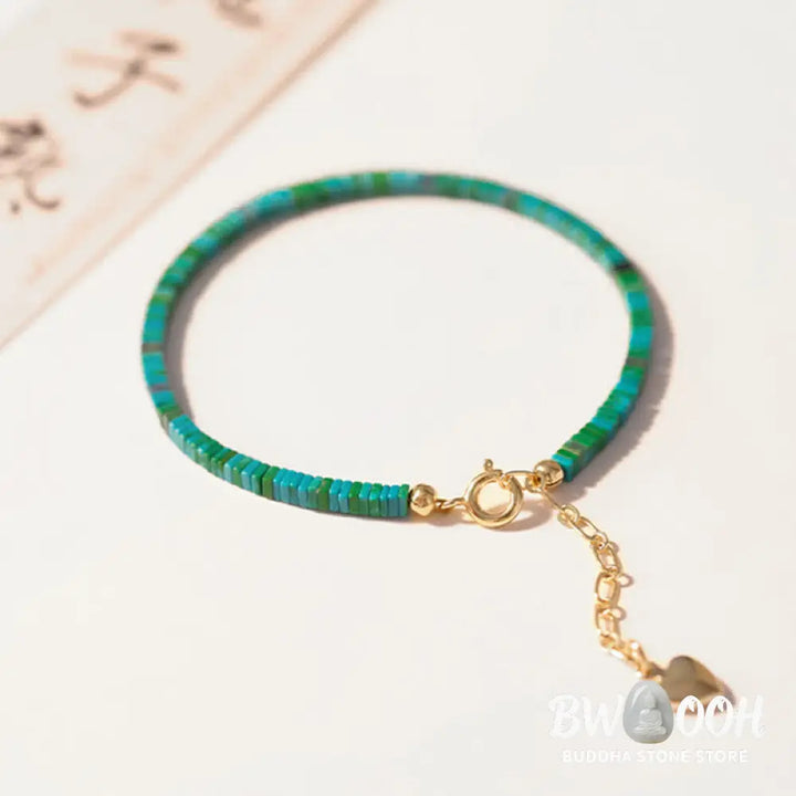 BWOOOH Turquoise Beaded Friendship Strength Chain Bracelet | natural stone spiritual bracelet for healing and mindful living