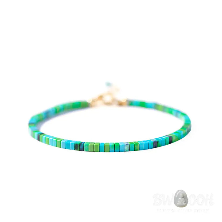 BWOOOH Turquoise Beaded Friendship Strength Chain Bracelet | natural stone spiritual bracelet for healing and mindful living