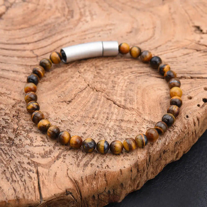 Buddha Stones Turquoise Black Glitter Stone Tiger Eye Positive Bracelet - Yellow Tiger Eye(Wrist Circumference:17-18cm)