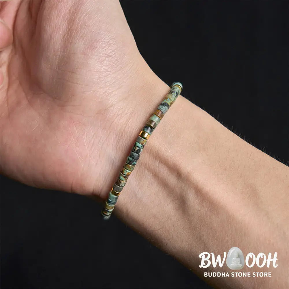 Buddha Stones Turquoise Purification Spacer Bead Bracelet - BWOOOH - Turquoise (Wrist Circumference 17-25cm) - Bracelet
