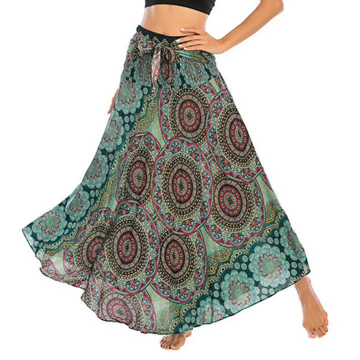 BWOOOH Two Style Wear Bohemian Mandala Flower Lace-up Ski