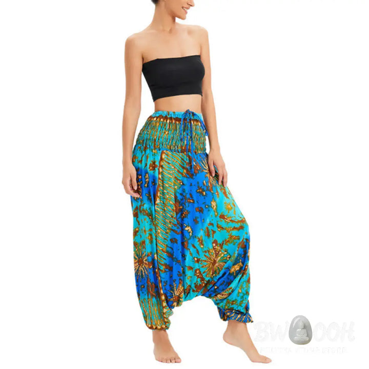 BWOOOH printed harem pants - Two Style Wear Gradient Colorful Loose S