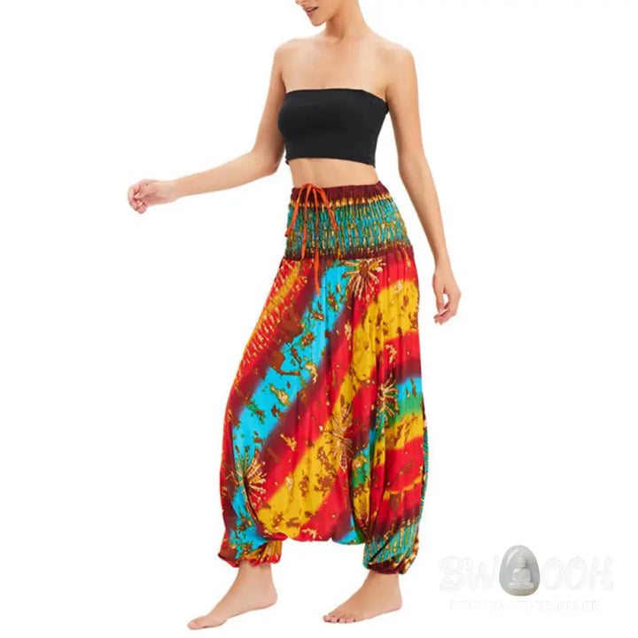 BWOOOH printed harem pants - Two Style Wear Gradient Colorful Loose S