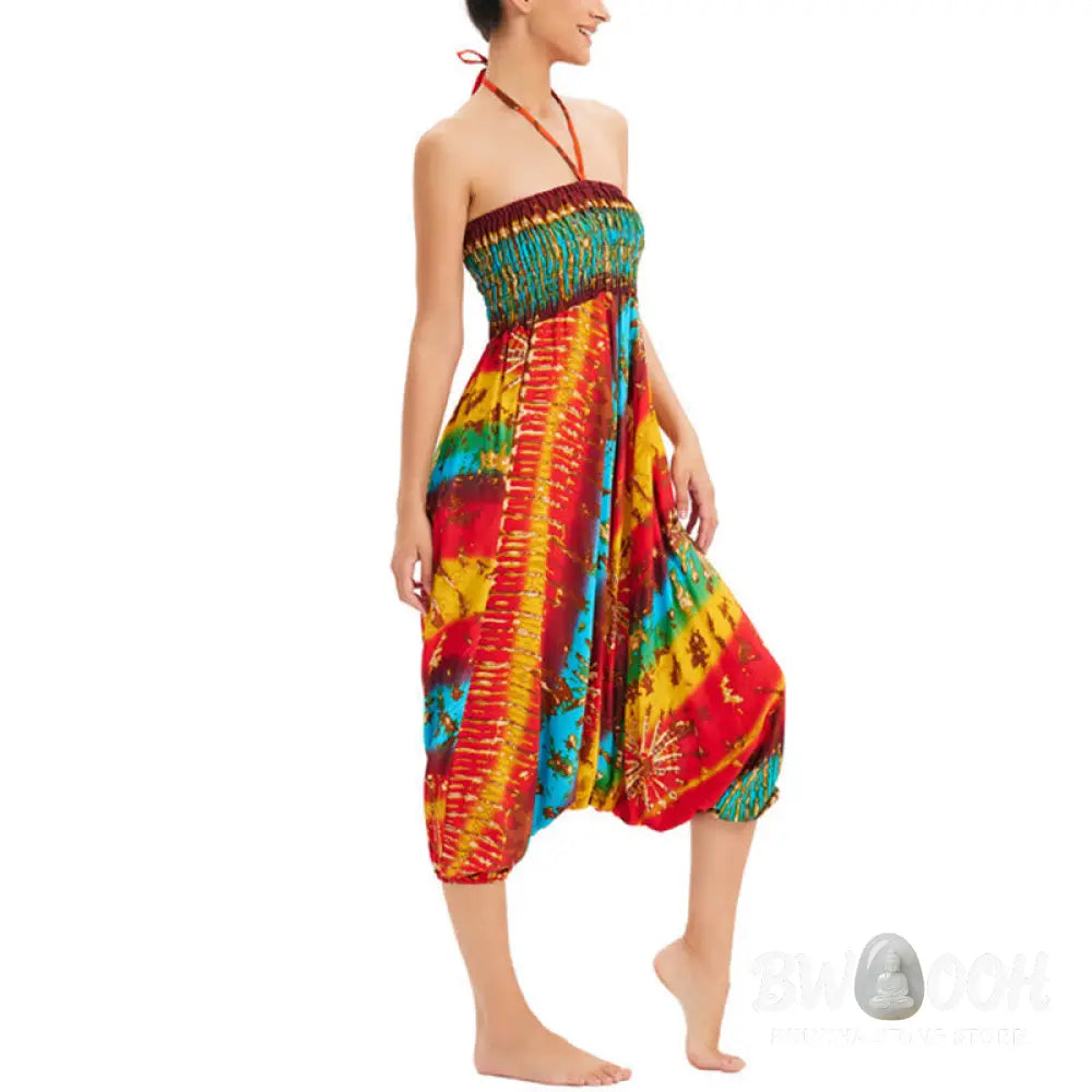 BWOOOH printed harem pants - Two Style Wear Gradient Colorful Loose S