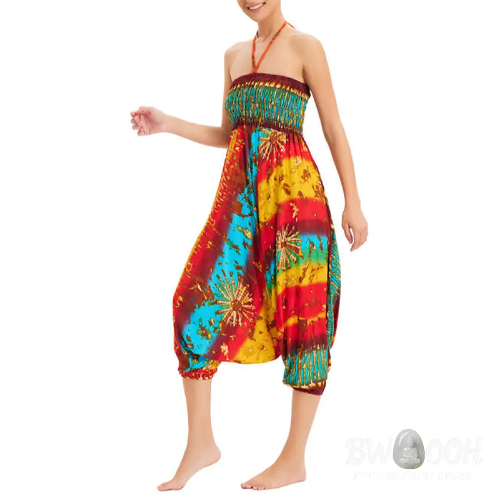 BWOOOH printed harem pants - Two Style Wear Gradient Colorful Loose S