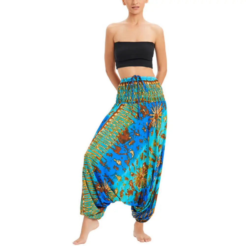 BWOOOH printed harem pants - Two Style Wear Gradient Colorful Loose S