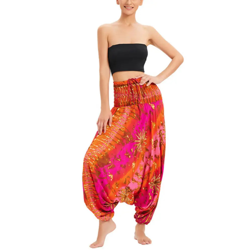 BWOOOH printed harem pants - Two Style Wear Gradient Colorful Loose S
