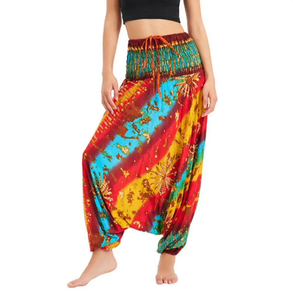 BWOOOH printed harem pants - Two Style Wear Gradient Colorful Loose S