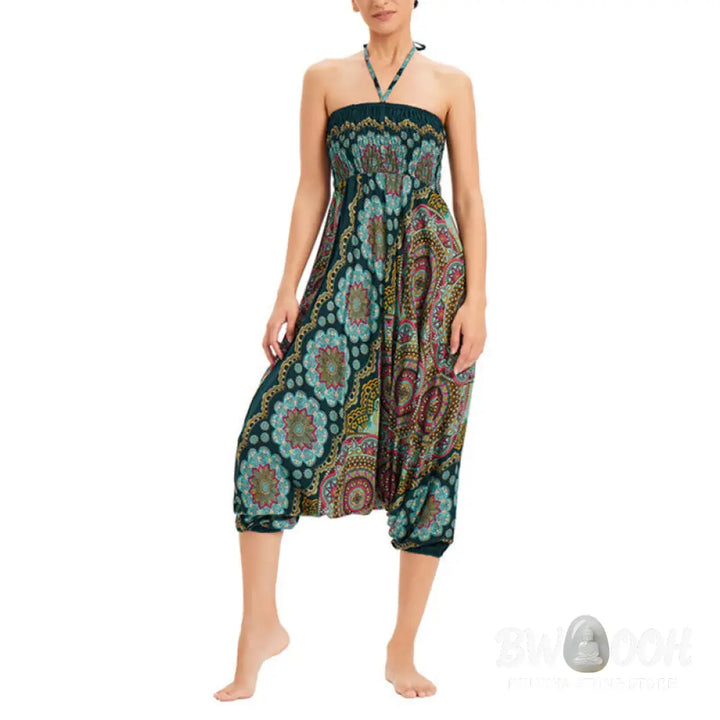 BWOOOH mandala print harem pants - Two Style Wear Mandala Flower Pattern Lo