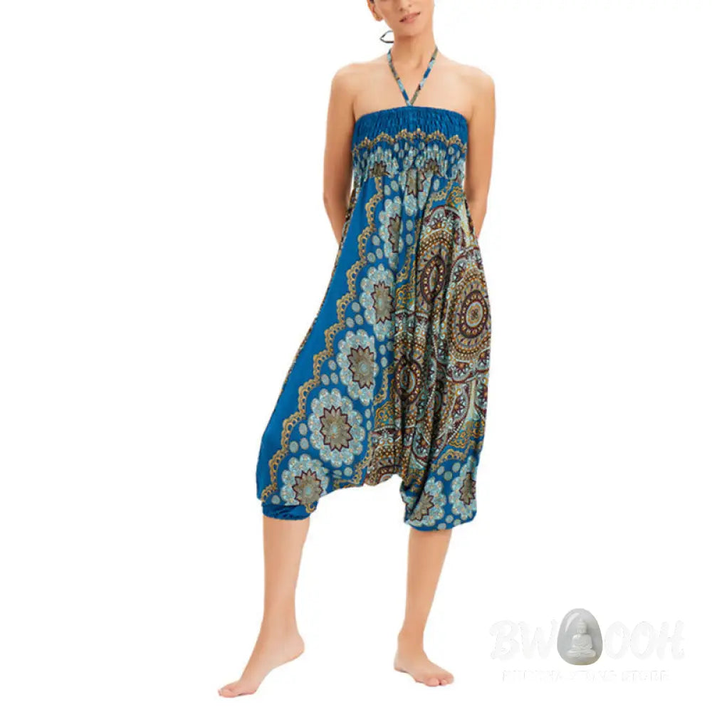 BWOOOH mandala print harem pants - Two Style Wear Mandala Flower Pattern Lo