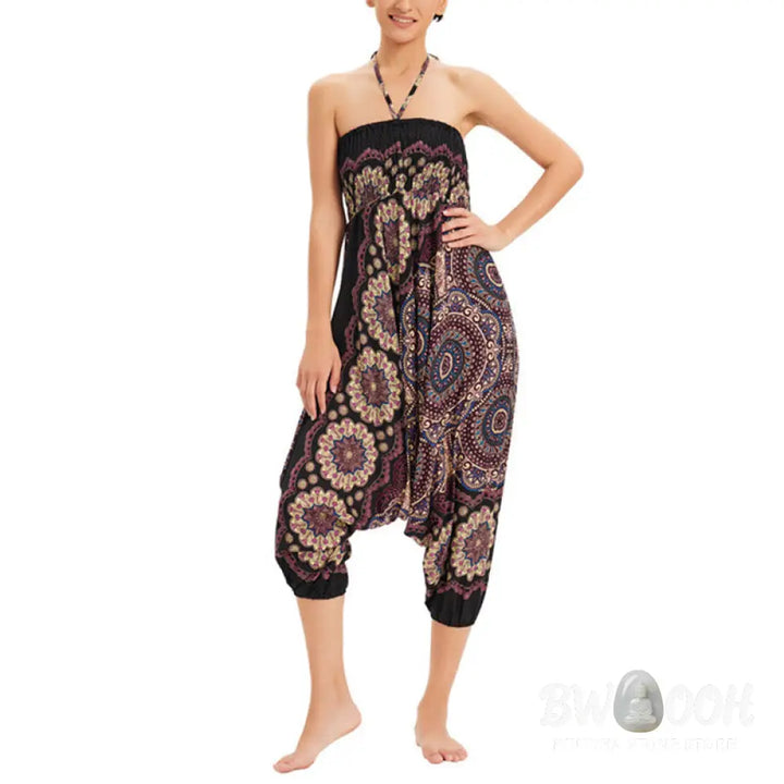 BWOOOH mandala print harem pants - Two Style Wear Mandala Flower Pattern Lo