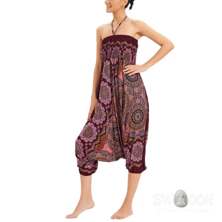 BWOOOH mandala print harem pants - Two Style Wear Mandala Flower Pattern Lo