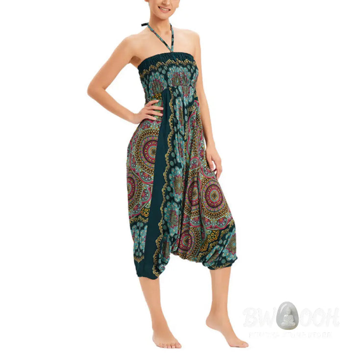 BWOOOH mandala print harem pants - Two Style Wear Mandala Flower Pattern Lo