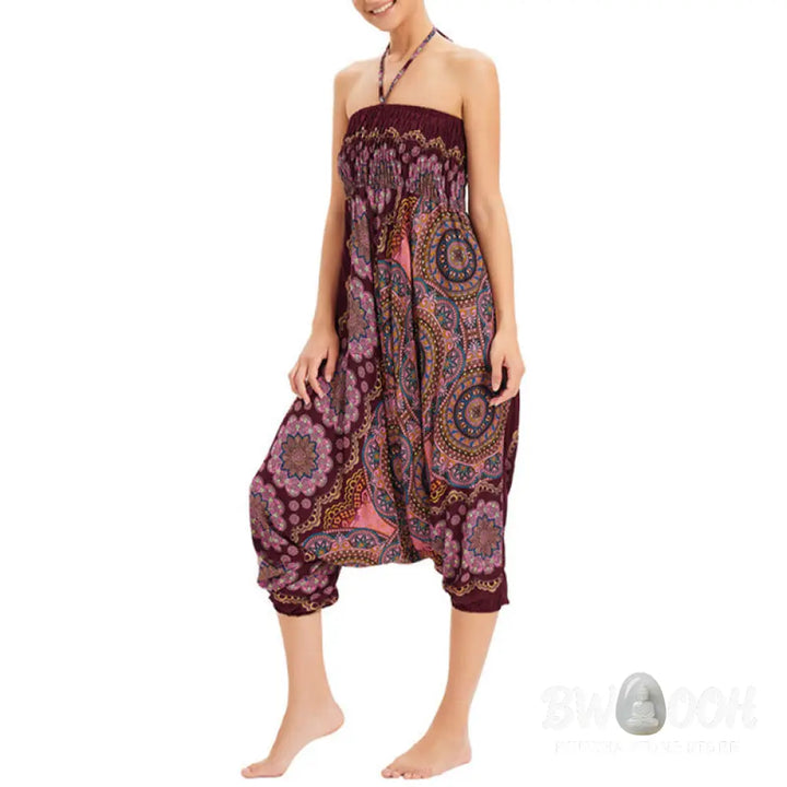 BWOOOH mandala print harem pants - Two Style Wear Mandala Flower Pattern Lo