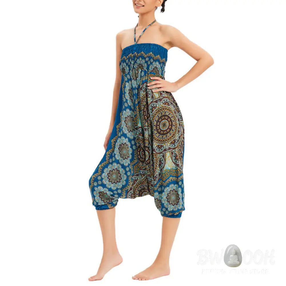 BWOOOH mandala print harem pants - Two Style Wear Mandala Flower Pattern Lo
