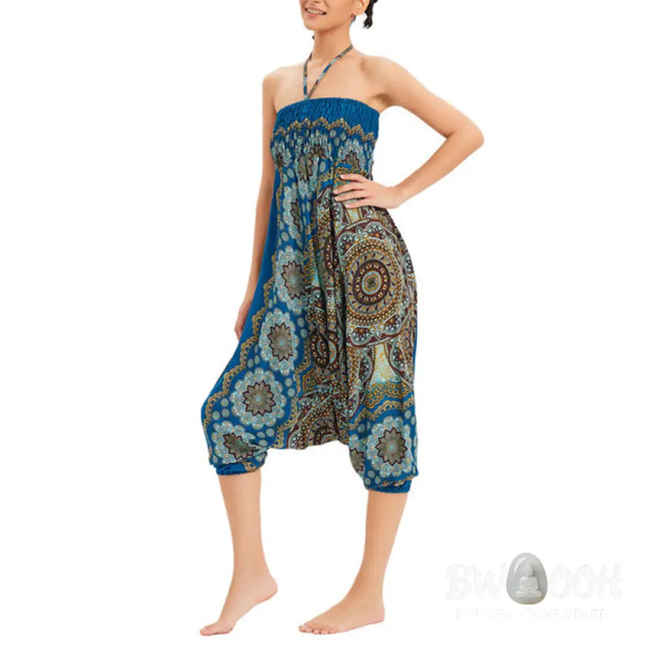 BWOOOH mandala print harem pants - Two Style Wear Mandala Flower Pattern Lo