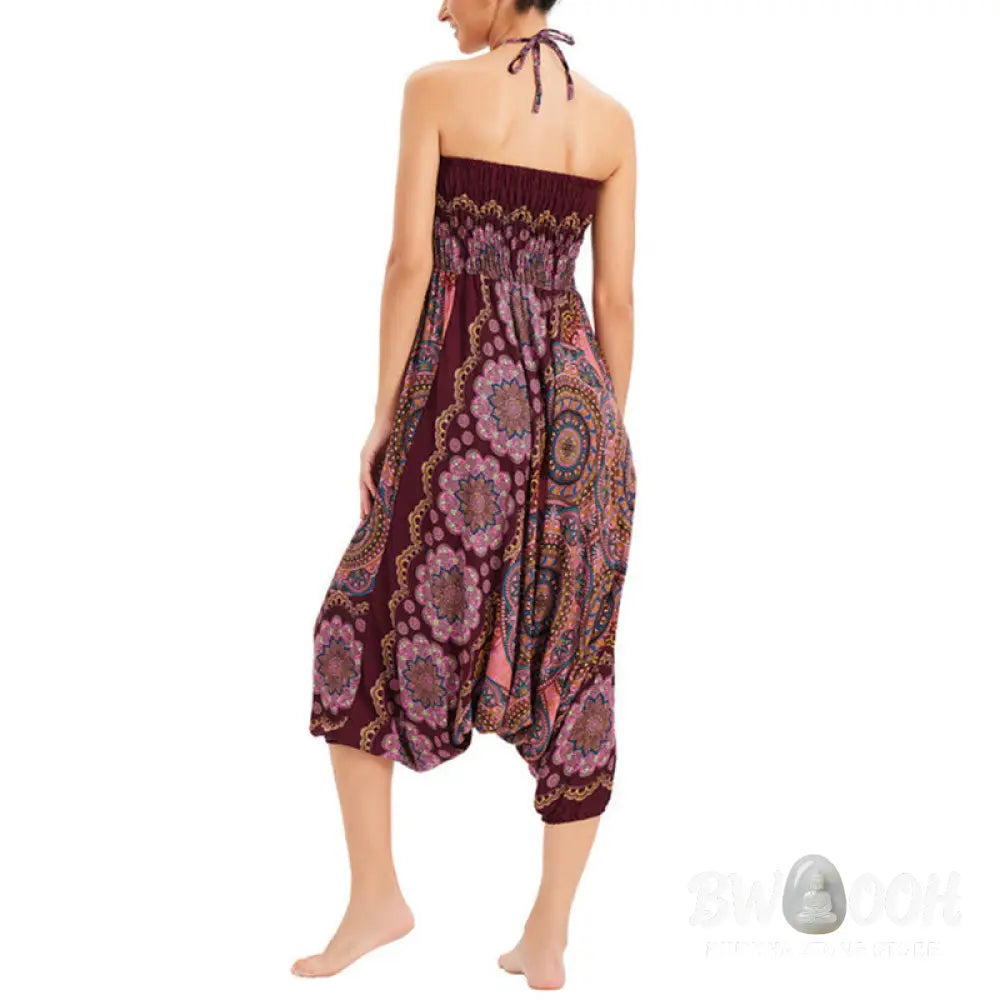 BWOOOH mandala print harem pants - Two Style Wear Mandala Flower Pattern Lo