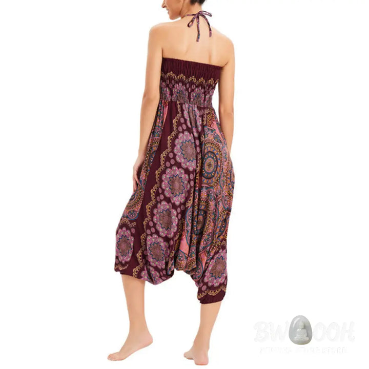 BWOOOH mandala print harem pants - Two Style Wear Mandala Flower Pattern Lo