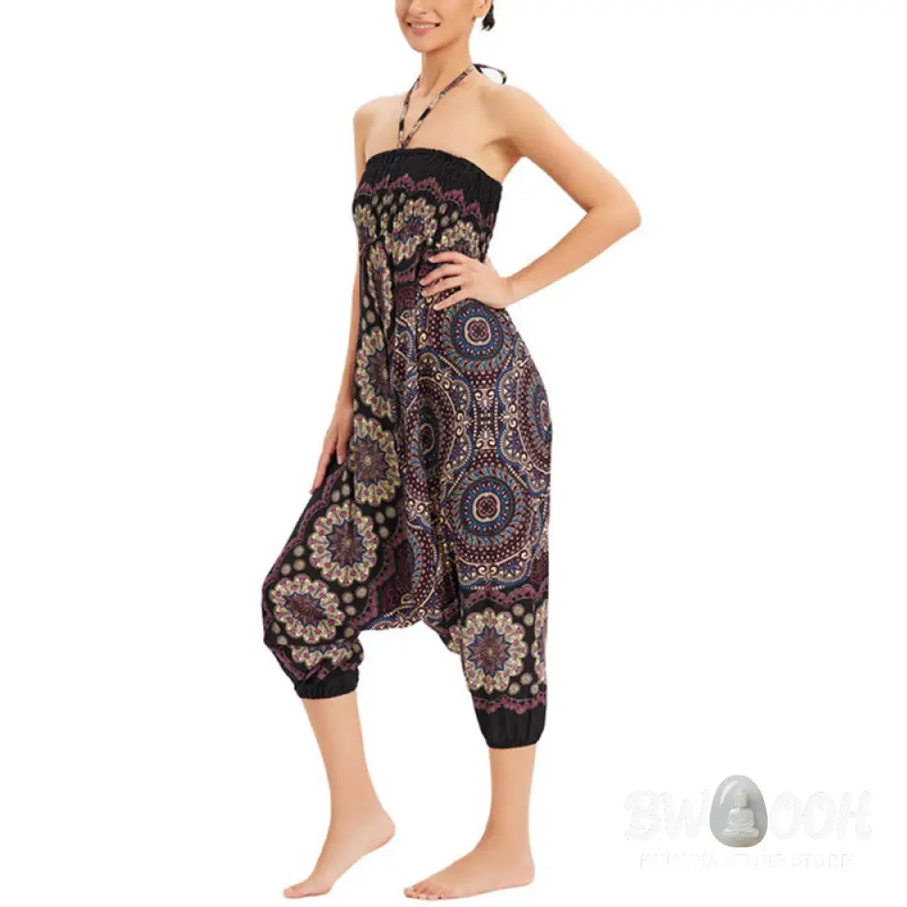 BWOOOH mandala print harem pants - Two Style Wear Mandala Flower Pattern Lo
