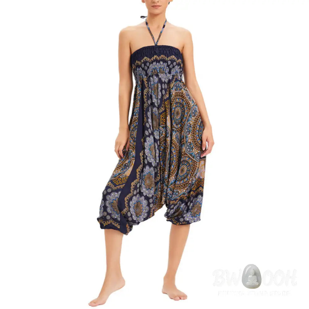 BWOOOH mandala print harem pants - Two Style Wear Mandala Flower Pattern Lo