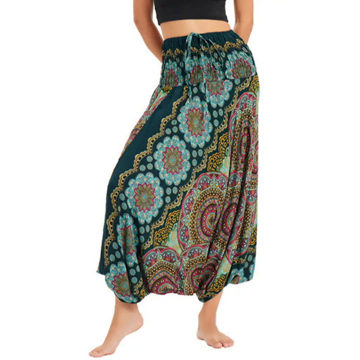 BWOOOH mandala print harem pants - Two Style Wear Mandala Flower Pattern Lo