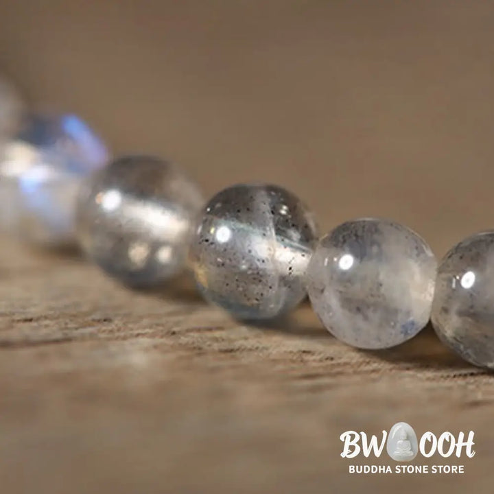 Buddha Stones Ultra-Thin Moonstone Koi Fish Healing Bracelet - BWOOOH - Moonstone (Wrist Circumference: