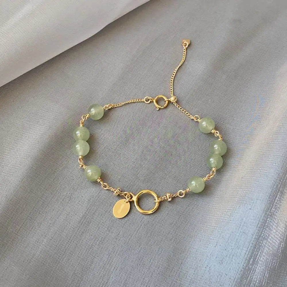 Buddha Stones Unique Natural Hetian Jade 14K Gold filled Luck Beaded Bracelet - Hetian Jade (Prosperity ♥ Abundance)