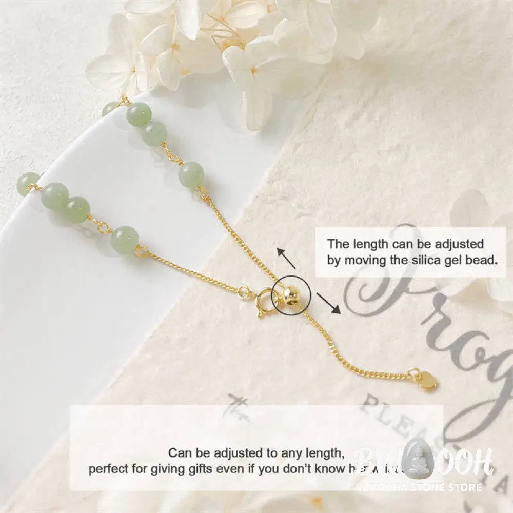Buddha Stones Unique Natural Hetian Jade 14K Gold filled Luck Beaded Bracelet - Hetian Jade (Prosperity ♥ Abundance)