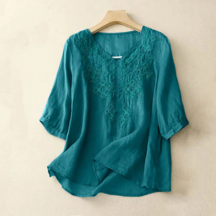 BWOOOH V-Neck Lines Embroidery Women&