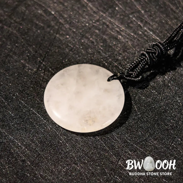 Buddha Stones Vairocana Tathagata Sanskrit Mantra Various Crystal Black Obsidian Green Aventurine Strength Necklace